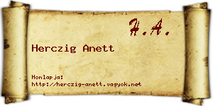 Herczig Anett névjegykártya